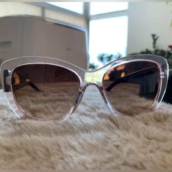 Coach Cateye clear frames rhinestones sunglasses - Picture 4 of 14